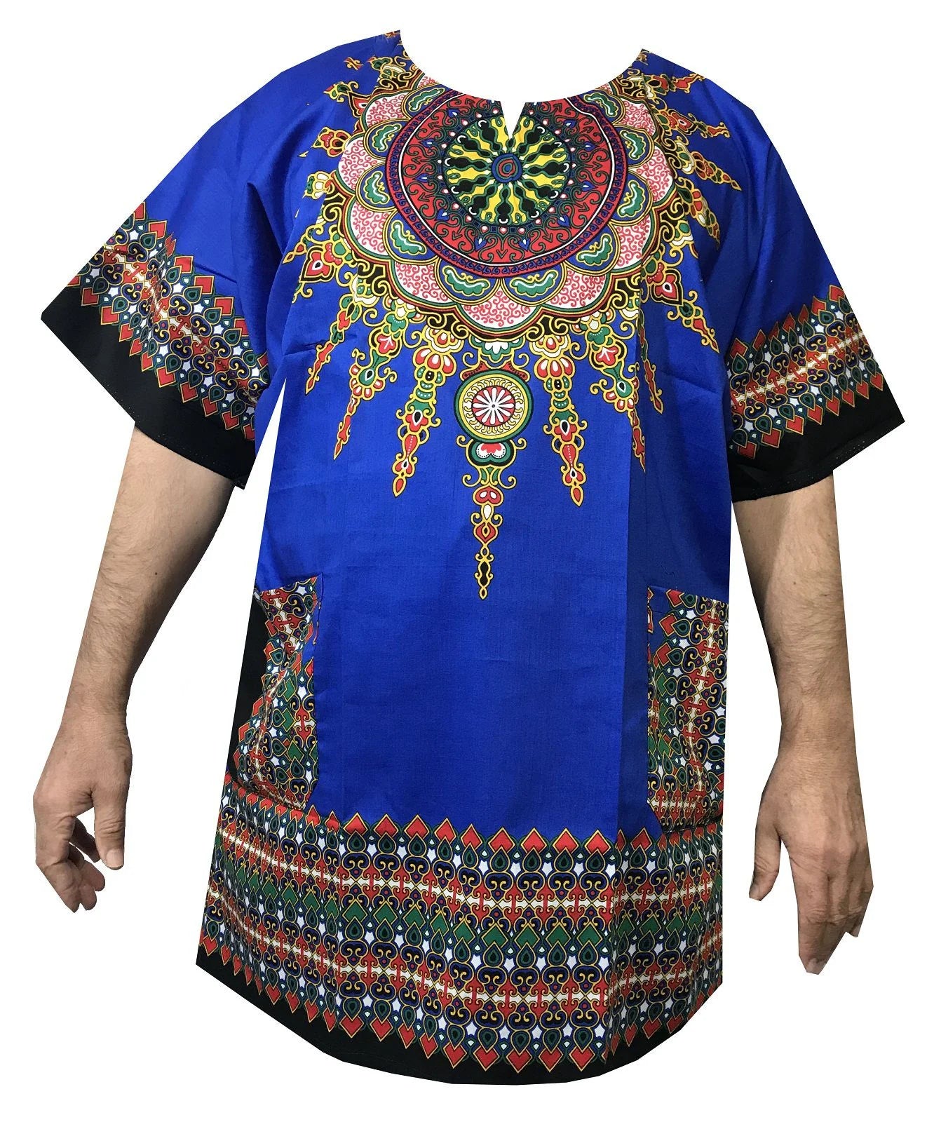 African Shirt for Men Women Dashiki Cotton T Shirt Traditional Tribal Clothing