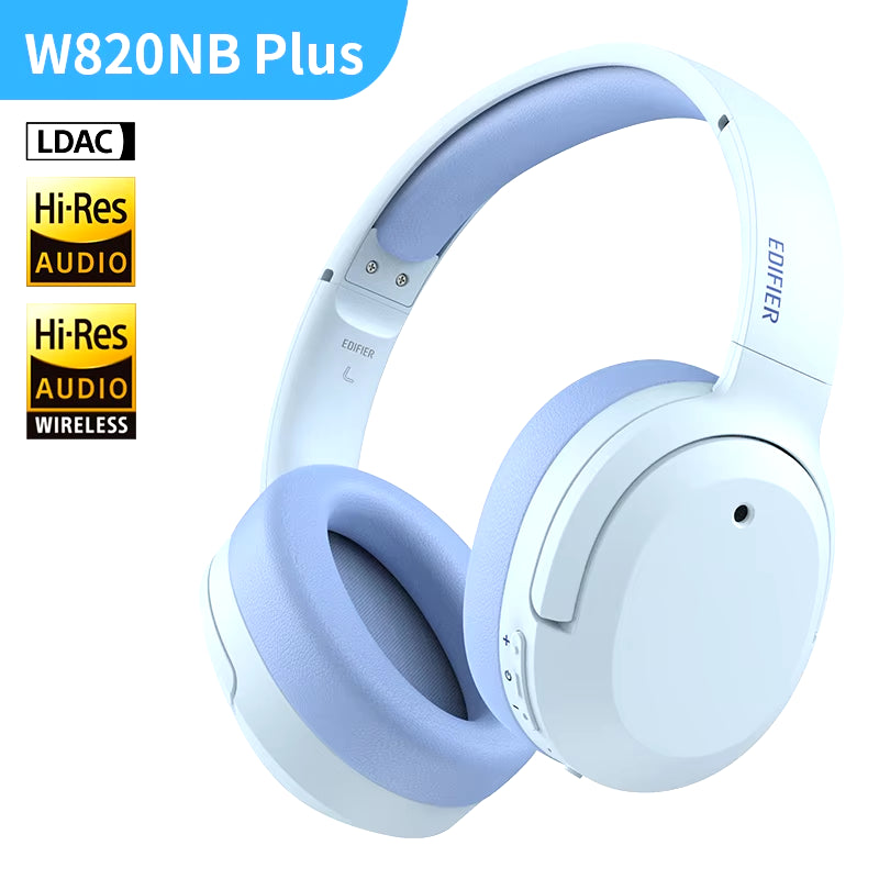 W820NB plus Wireless Noise Cancelling Headphones 43Db ANC Hi-Res LDAC Codec 49Hrs Playtime Over-Ear Bluetooth Headset