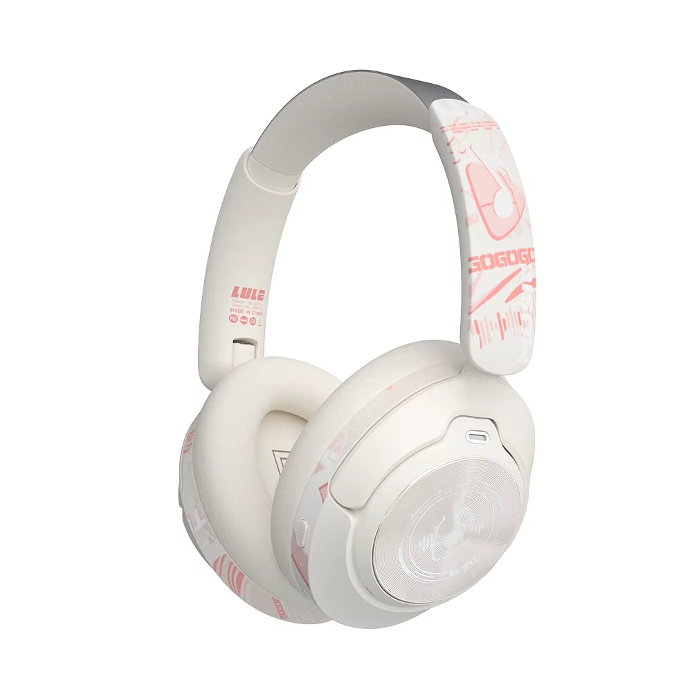 Hand Painted ANC Wireless Headphones over Ear Active Noise Cancelling Bluetooth 5.4 Headset Deep Bass with Microphones