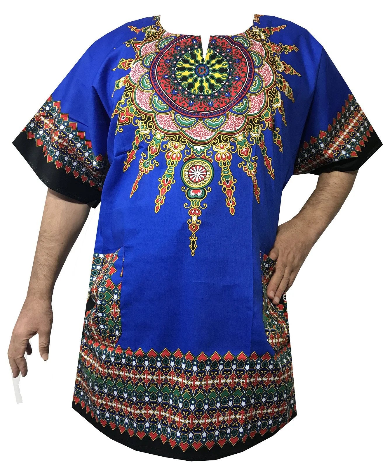 African Shirt for Men Women Dashiki Cotton T Shirt Traditional Tribal Clothing